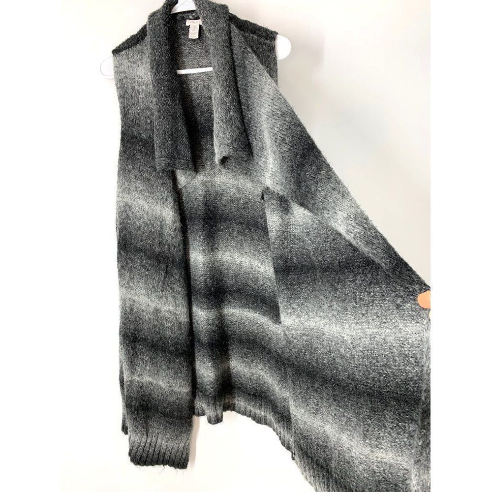 Women’s Chicos size / 3 / XL / 16 sweater vest Cardi ombre open black 5778